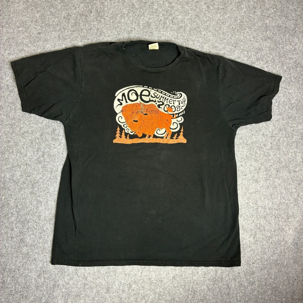 MOE 2008 Summer Tour concert T-shirt Anvil Organic Cotton Mens Black XL Vintage